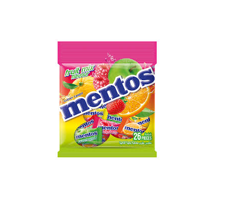 Mentos Mix Fruits Candy | Chewy Dragees | 70g Pouch | 26 Candies