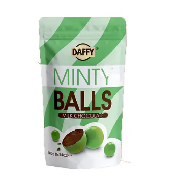 Daffy Minty Balls Milk Chocolate 180g | Cool Mint Crunch in Creamy Chocolate