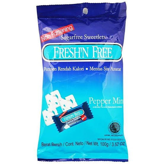 Fresh’n Free Peppermint Candy | 100g Pouch | Long-Lasting Freshness